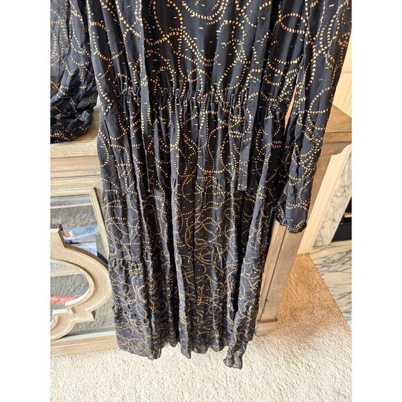 A.L.C. Marlowe Long Sleeve Silk Blend Maxi Dress, Size 8 - Picture 5 of 13